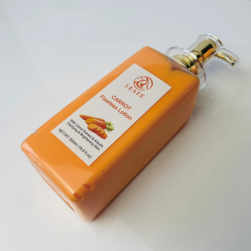 Premium Carrot Skin Care Lotion Body Whitening Face Brightening Glowing Body Milk Cream