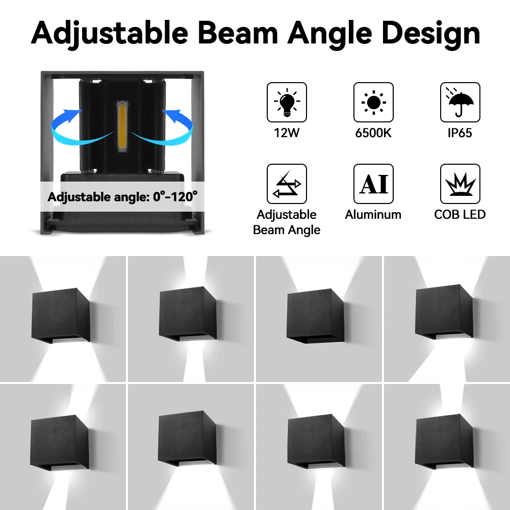 High Quality  IP65 Cube up Down Wall Light/Outdoor Indoor Waterproof Decor Garden Porch Led Wall Light Led Wall Lamp/Wall Lamps