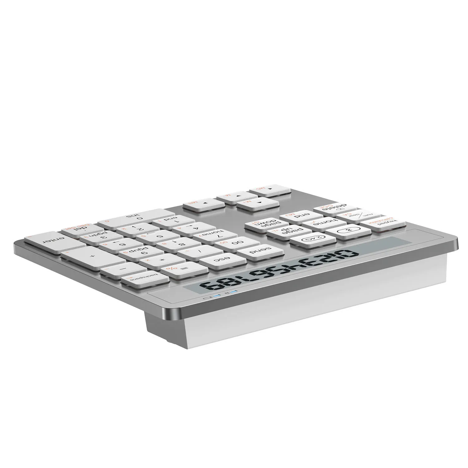 ポータブル Bluetooth キーボード シルバー 電卓キーボード ワイヤレス 