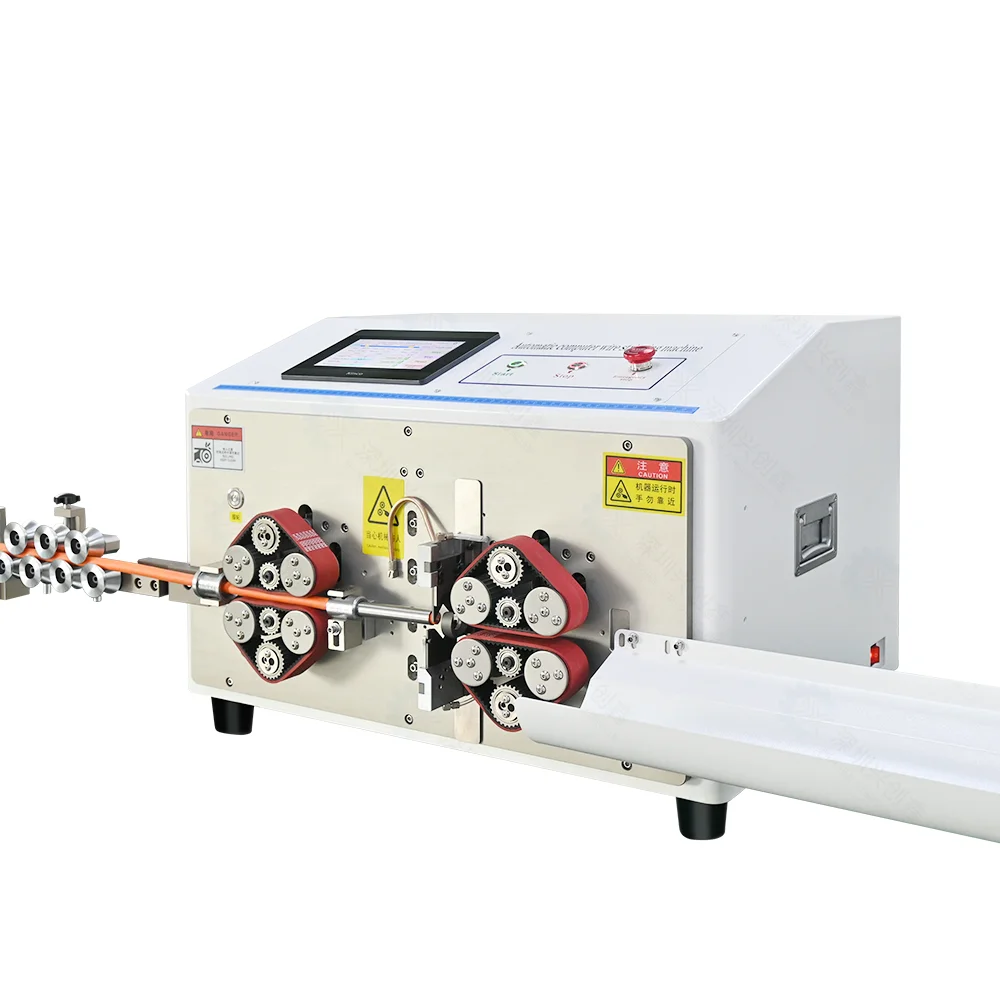 Automatic 70mm2 Wire Charging Cable Wire Stripping High Voltage Battery Cable Cutting and Atripping Machine