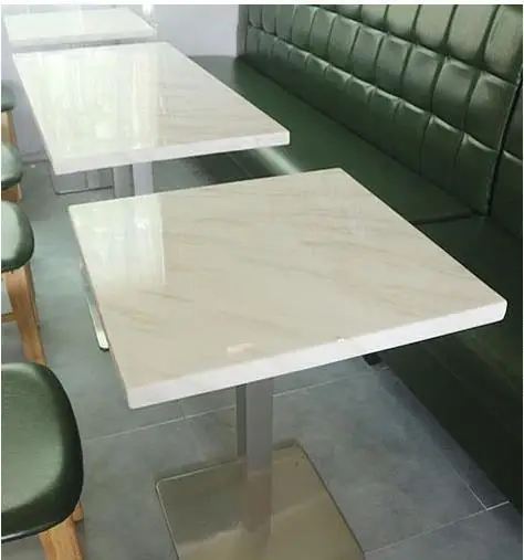 Luxury  Modern Furniture Commercial Service  Cafe Artificial Marble Cheap Restaurant Dinning Table and Chair Set