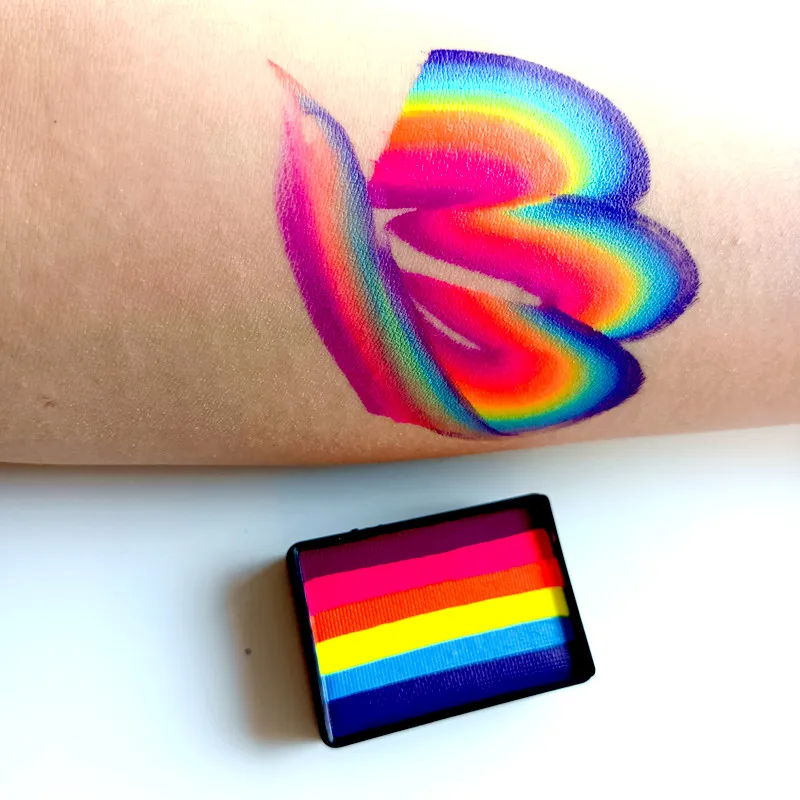 Разные цвета, радужная картина, оптовая продажа, собственный бренд, Спортивные фанаты, 30 г, национальный флаг, комплект для лица