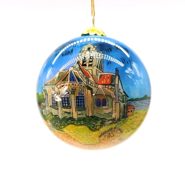 Van Gogh's classic paintings series collection of artworks, hand-painted Christmas hanging ball decorations inside the glass