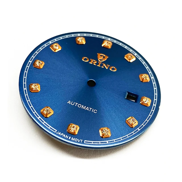 Rlx 41mm Sunray Enamel Watch Dial Setting Diamonds As Hour Index Watch Pointer Custom Watch Parts