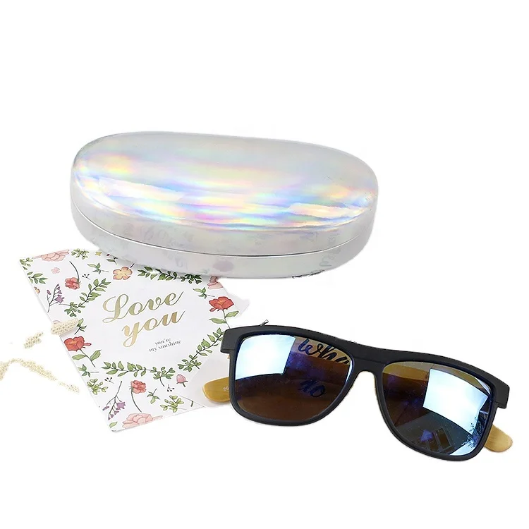 Eco-friendly Glasses Case Durable Hologram PU Design