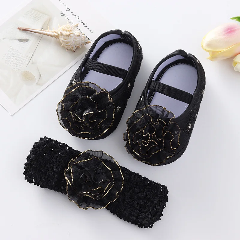 New Spring And Autumn Baby Shoes Hairband Set 0-1 Year Old Baby Shoes ...