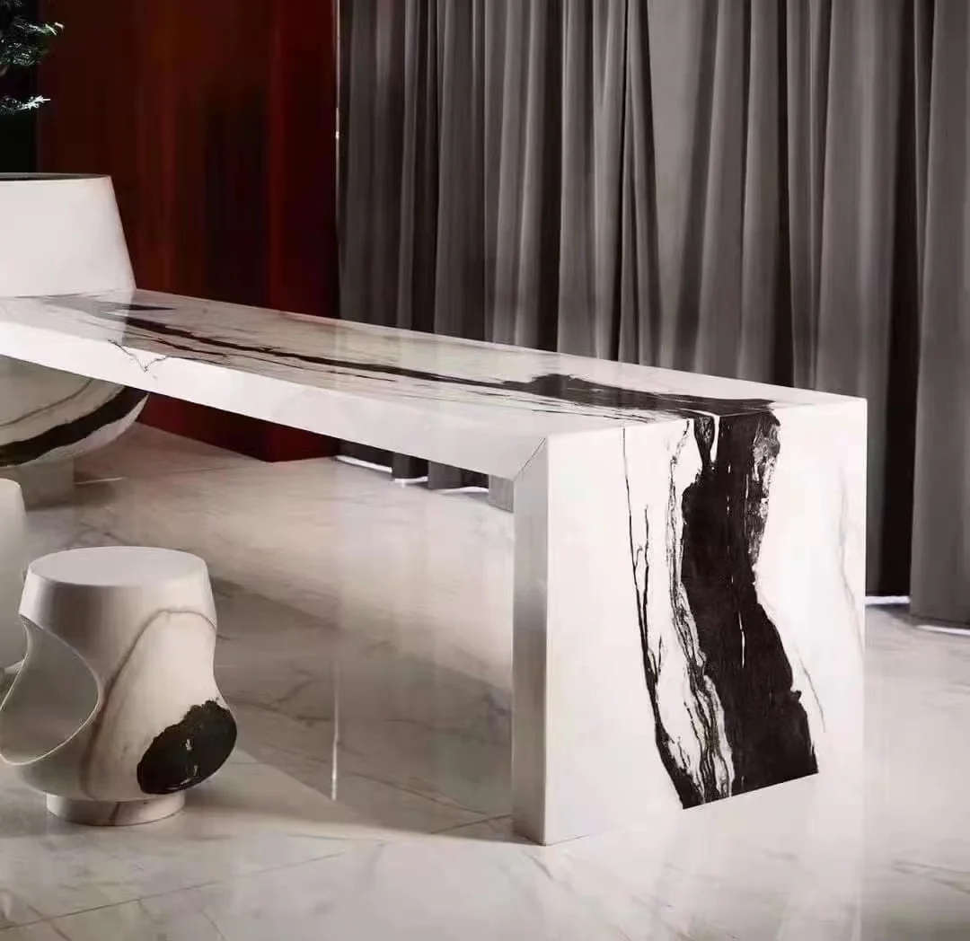 product factory direct white panda bianco lasa macchia vecchia polished dalmata marble stone black slab marble panda floor tiles-6