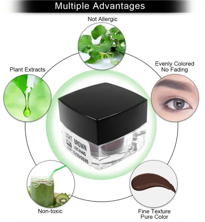 Professional Eyebrow Microblading Pigment Biomaser Cream Permanent Makeup Tattoo Ink