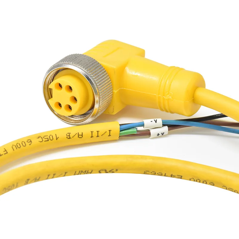 Factory Circular 7/8" Connector Cable 10A Waterproof IP67 5 Pin Male/Female Plug to Tubular Termination Industrial Automotive