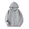 Hemp gray zip cardigan