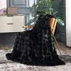 Alfombra de pelo con efecto tie-dye - Tranquilidad en negro carbón