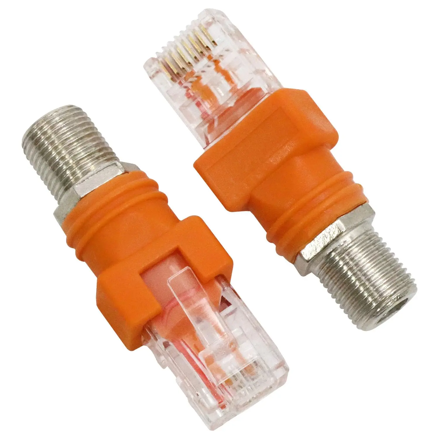 F Female To Rj45 Male Coaxial Barrel Couplers Adapters Rf To Rj45 Converter Coax Straight
