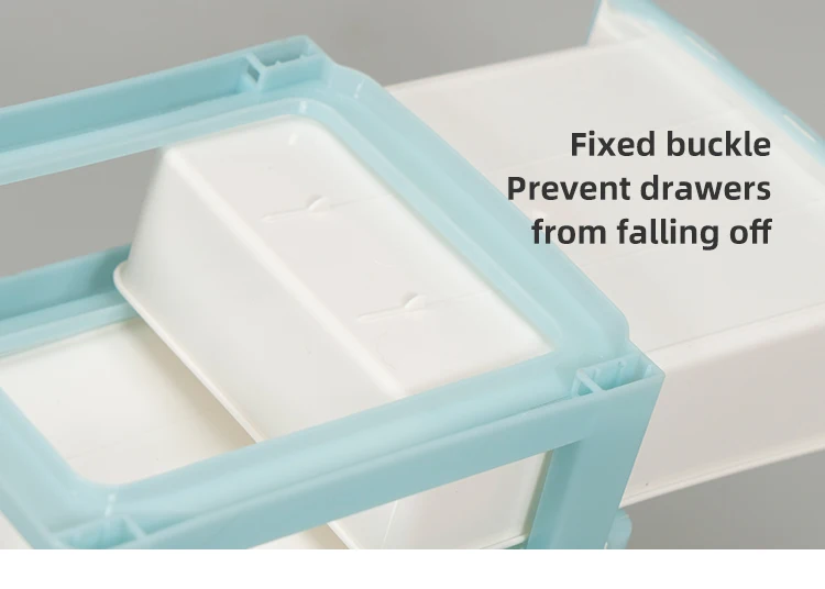 Product 2/3/4 Layers Plastic Desktop Transparent Drawer Organizer Cosmetic Cabinet Storage Drawer Box Plastic For Makeup factory