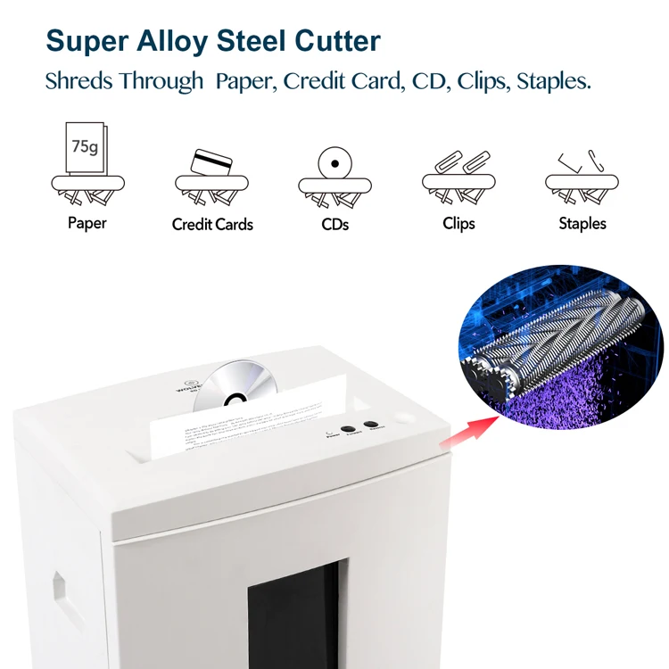 Wolverine Ultra Quiet Paper Shredder 18sheet Cross Cut High Security