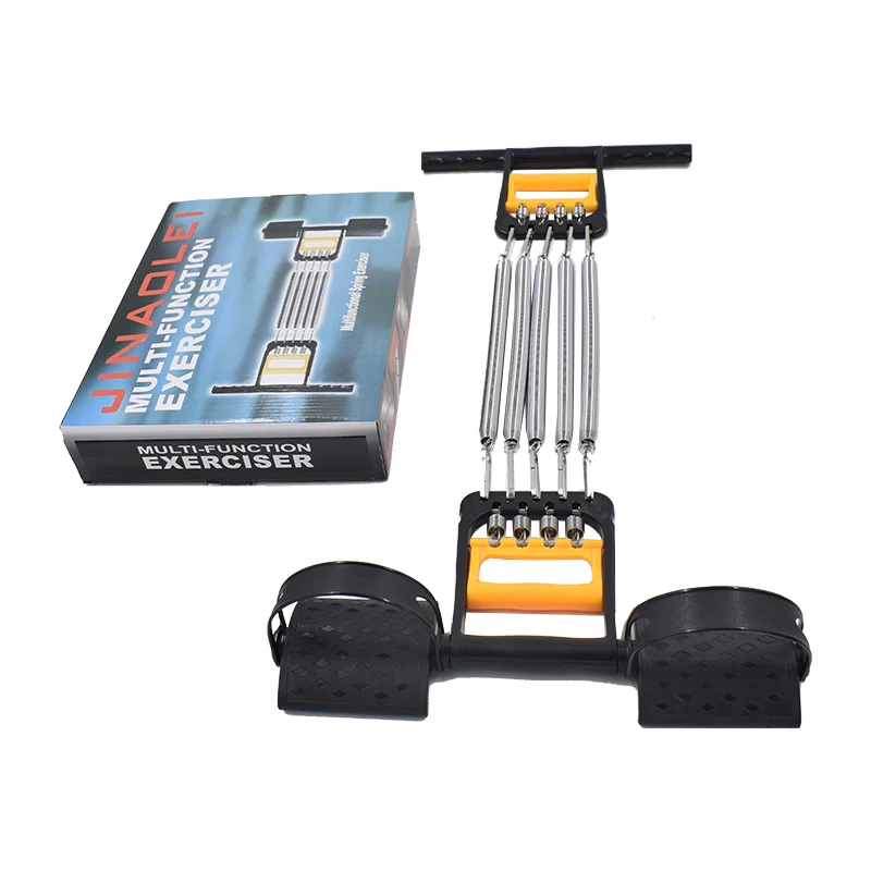 Multifunction Fitness Equipment Finger Exerciser 5 Spring Exerciser Chest Expander With Foot Pedal