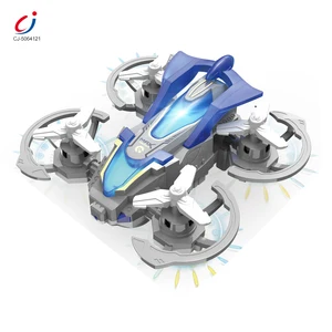 Chengji Electric Aircraft Kids Rotating Light Music Function Simulation Drone Shape Inertia Stunt Car Toy