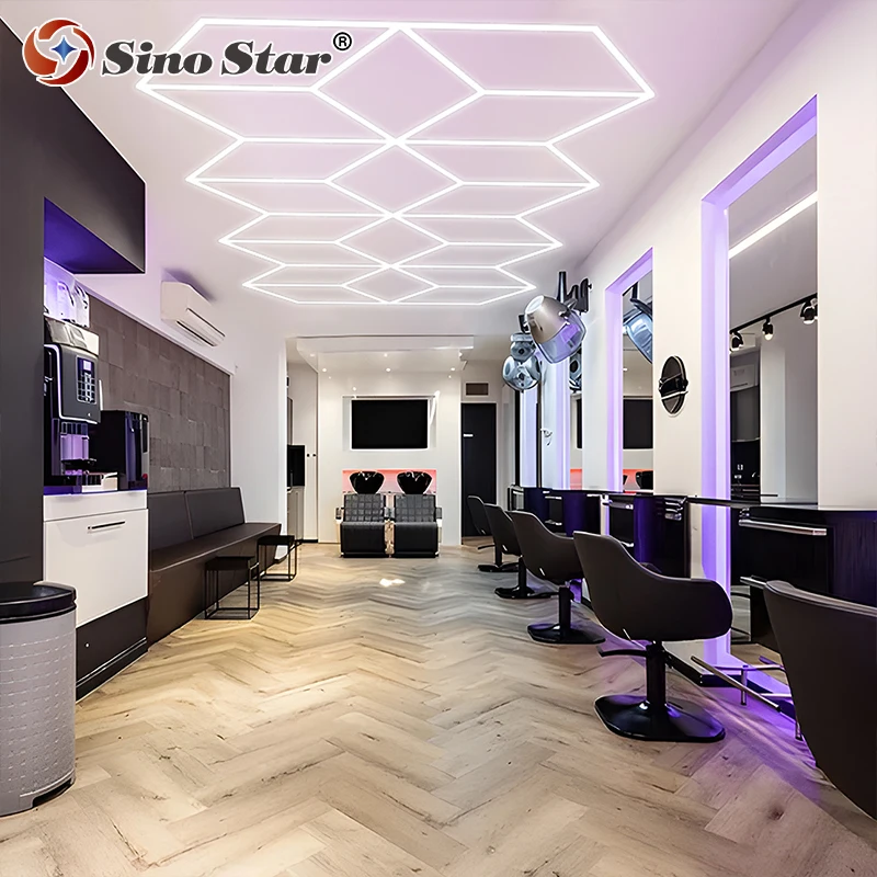 New Product Launch Hot Sale High Quality Polygonal Geometric LED Lighting Diy Assembly Booth Car Ceiling Detailing Lights Garage