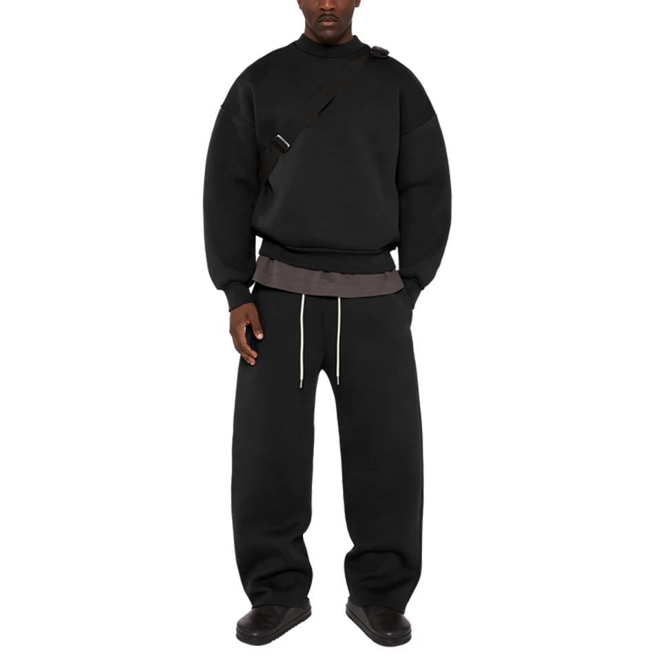 Oem Loose Fit Wide Leg Baggy Sweatpants Men Custom Logo Print Extra