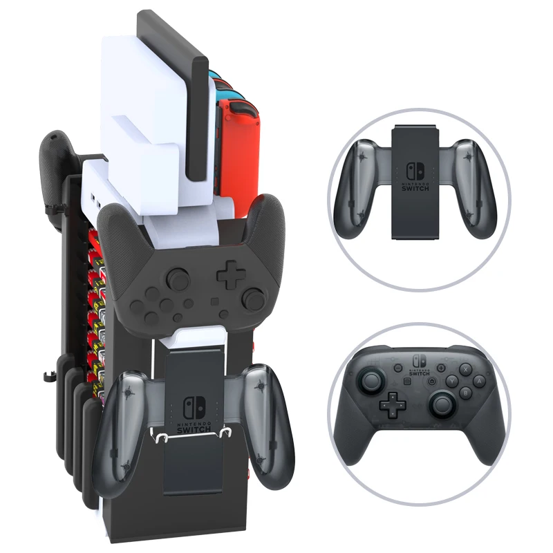 Honcam Best Switch Dock Console Storage Tower Game Card Case Box Holder Stand Pro Controller Cube for Nintendo Switch Joy Con