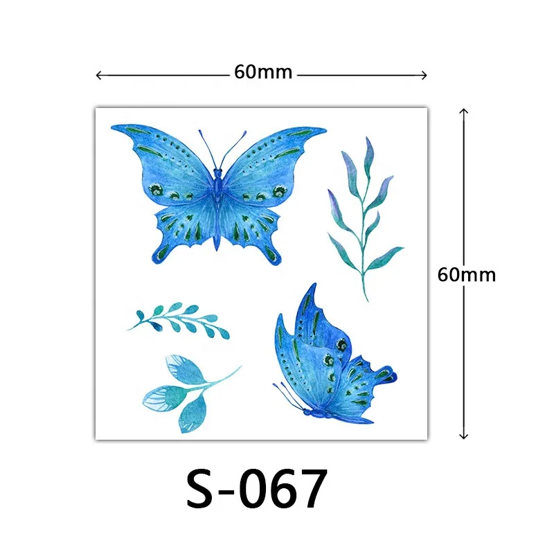 20 Blätter Schmetterling Tattoo Aufkleber – Wasserdicht, Bunt, Temporär Für Kinder