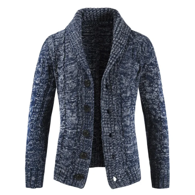 Acrylic Vintage Faashion Male Knitted Sweater Cardigan Wear Long Sleeve Wholesale Stylish Men Standard Wool Pullover Competitive