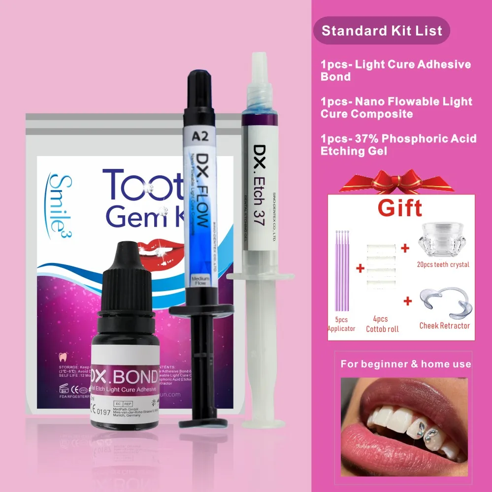 Professional Tooth Gem Training Kit Crystal Light Cure Teeth Gem Whitening Diy Tooth Gem aperçu 4
