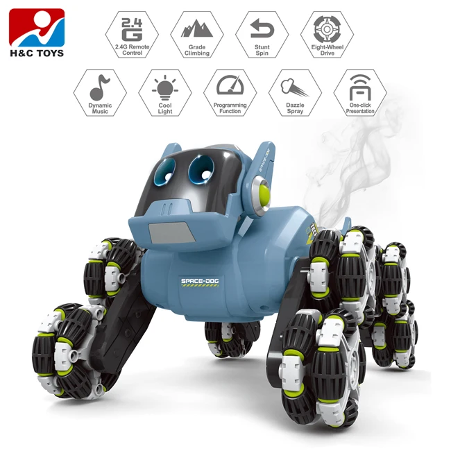 Kid Smart Robot Dog – Chien Robot Télécommandé Avec Danse, Marche Et Vaporisateur – Jouet Interactif ABS – Cadeau Enfant