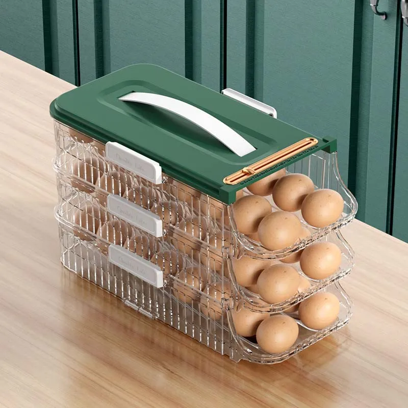 Porta Uova Per Frigo - Contenitore Impilabile In Plastica, Capacità 30x11x6.5 Cm (Rosa) - 4