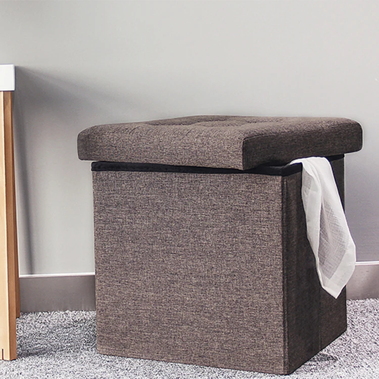 Factory Wholesale Storage Ottoman Household Fashionable Storage Folding Stool