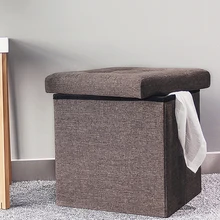 Factory Wholesale Storage Ottoman Household Fashionable Storage Folding Stool