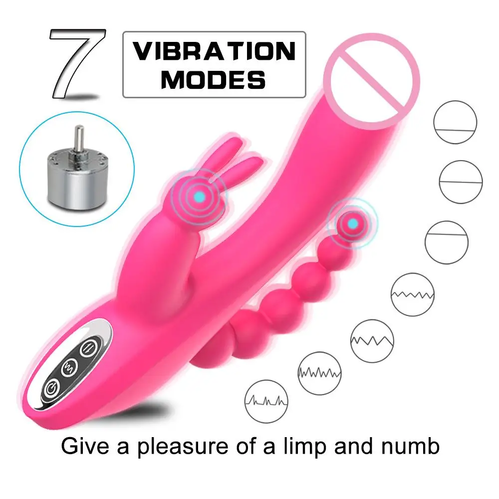 High Quality Female Masturbator Rabbit Vibrator Sex Toys Vagina G Spot