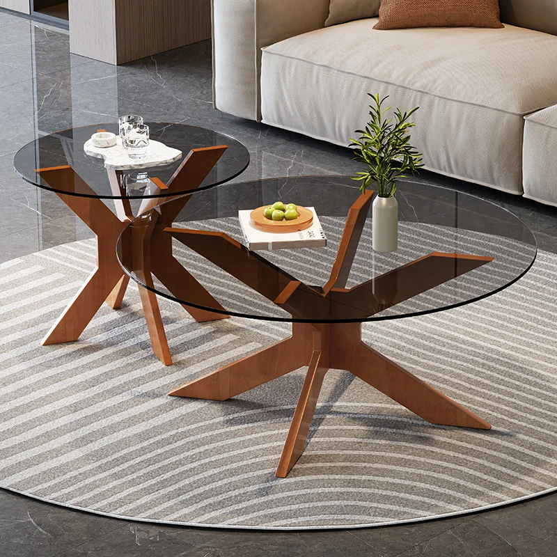 Cheap Tea Coffee Table New Design Luxury Modern Small Glass Tea Side Table Wooden Coffee Tables for Living Room