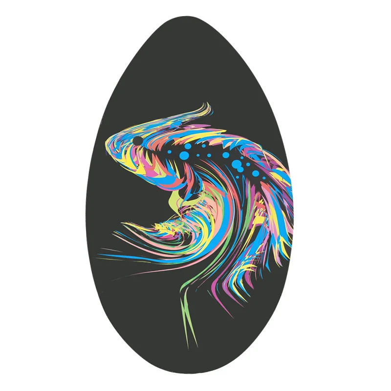 Skimboards With Colored Eva Grip Pad And High Gloss Clear Coat Wooden