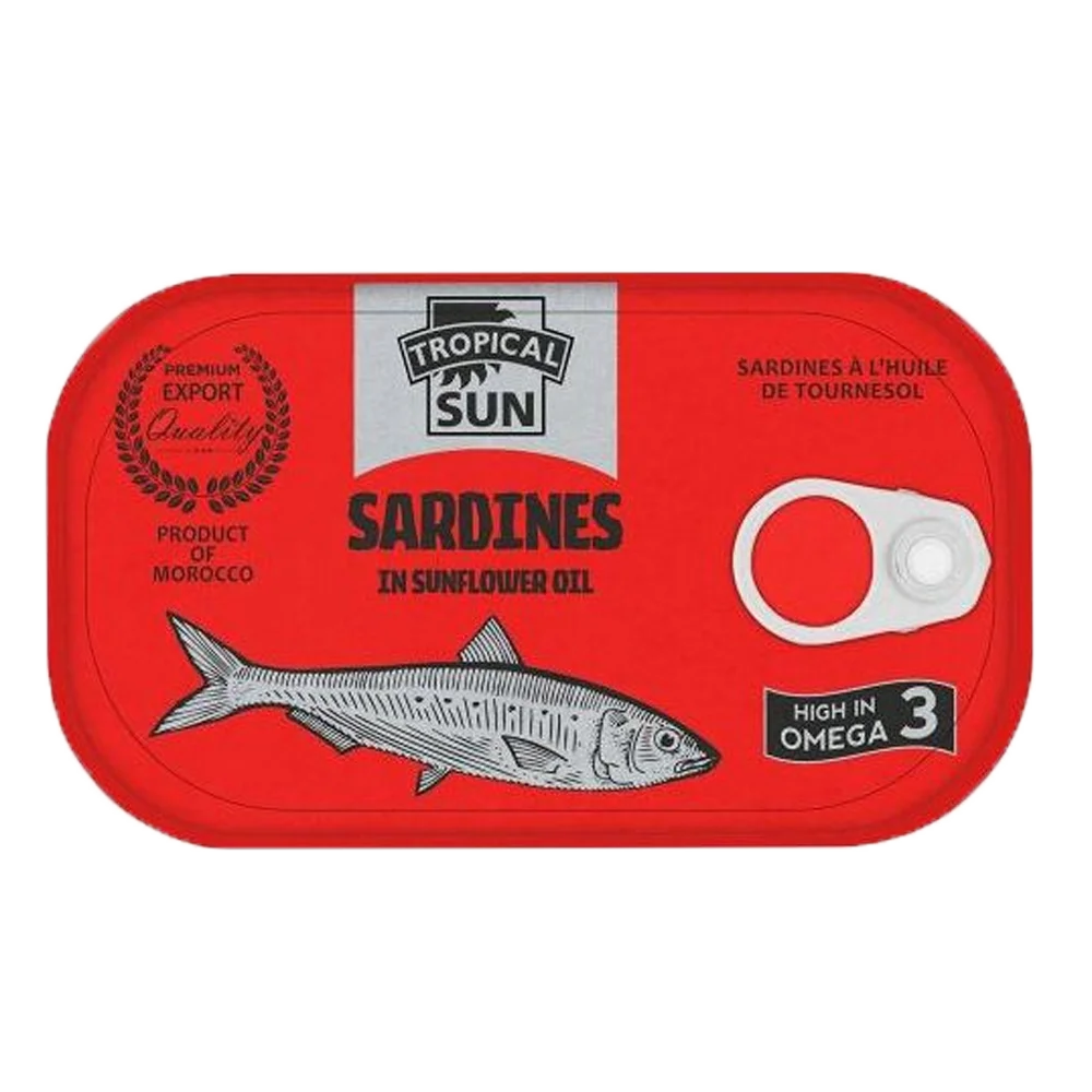 tropic cheap canned sardine  in vegetable oil