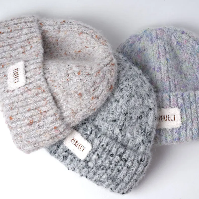 Beanies Blend angora wool Hats Wholesale Knitted Beanie Hat  display picture 2