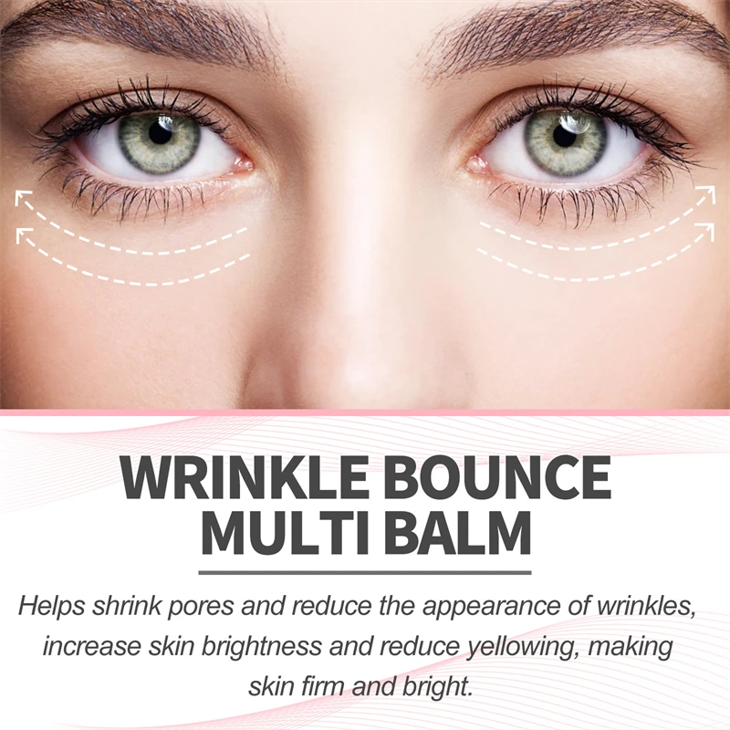 Jaysuing Collagen Wrinkle Bounce Multi Balm Ladies Pores Shrinking Anti Wrinkle Eye Neck Moisturizing Firming Cream for Face