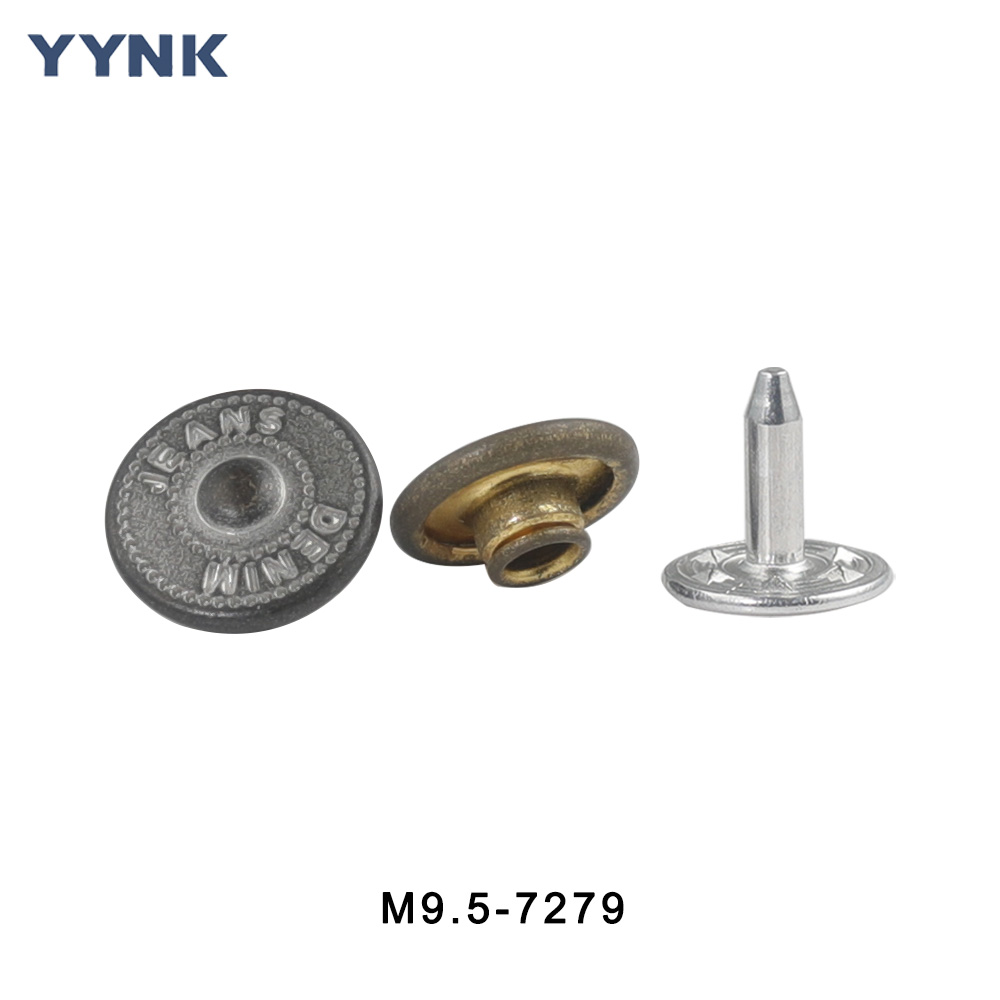 Модные пользовательские красочные OEM логотип покрытие металлические латунные джинсы заклепки для кожаной сумки брюки одежда