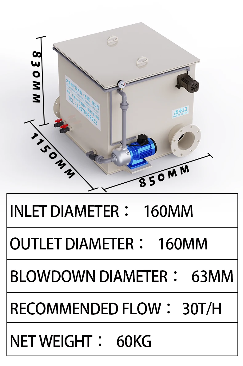 Koi Pond Filter Aquaculture Fish Farming RAS Equipment Rotary Drum ...
