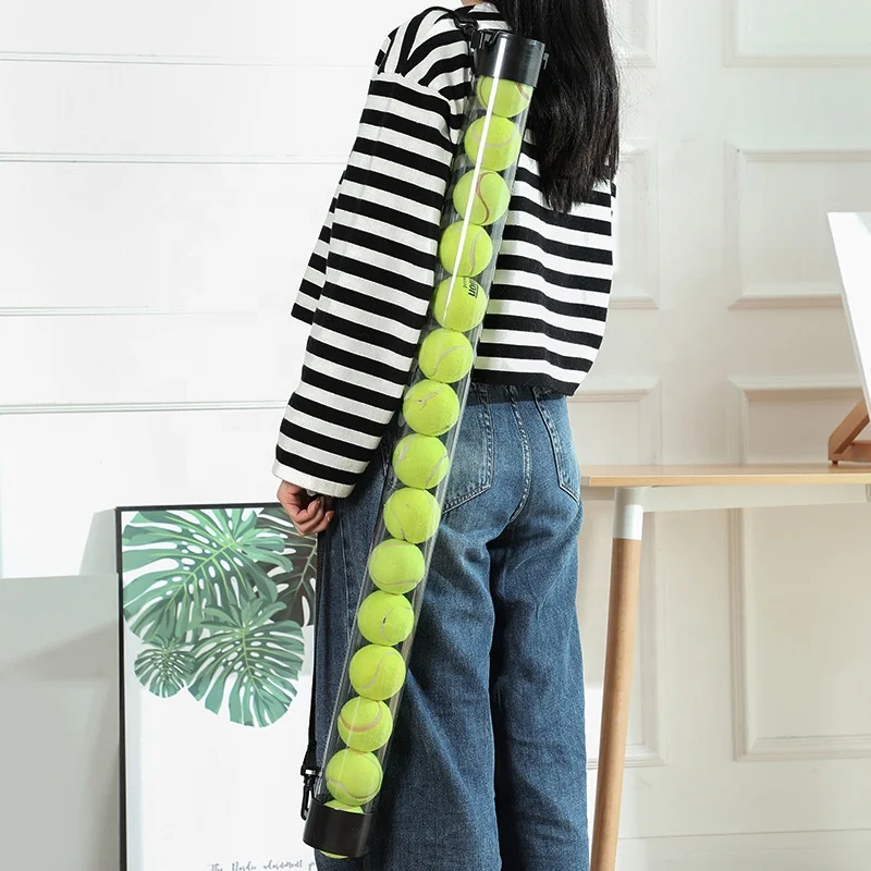 Tennis Ball Collector Picker Tennis Ball Retriever Tube Carrier Tennis Ball Pick up Tube with Shoulder Strap