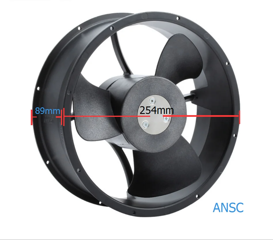 Durable/Large air volume /High speed/Mute/Long life/High quality Metal AQD25489 25cm  254*254*89 DC Brushless Axial flow Fan