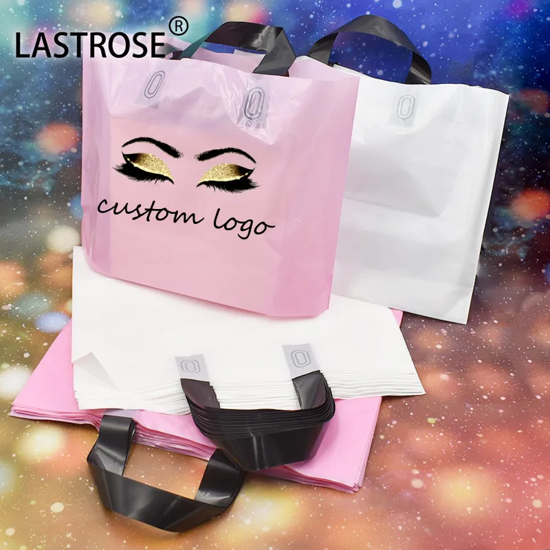 Custom Print Logo Plastic Shopping Bag Plastic Packaging Die Cut Handle