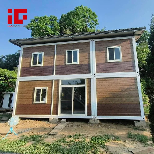 Movable Portable Modular Home Prefab Family Living Residence Site Accommodation Two Story Detachable Container House for Rental