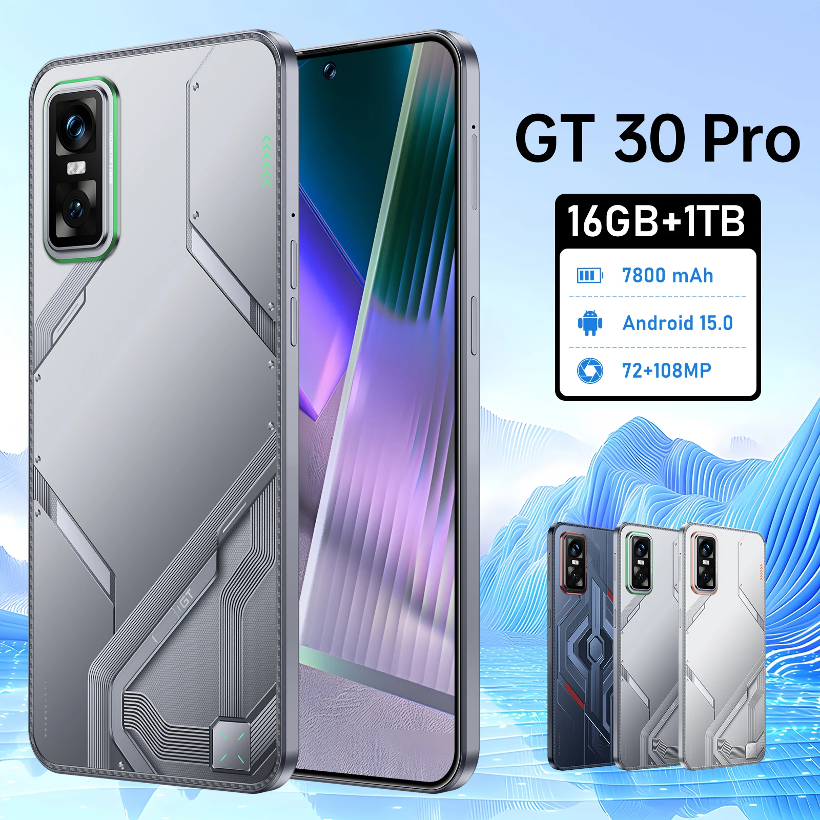 Original Phones GT30 Pro Smartphones 5G Dual SIM Cellphone Mobile