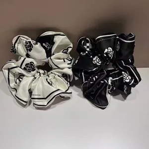 Vintage Fashion Brand Women's Hair Accessories Elastic Hair Band with Flowers  Gift Style Designed for Women