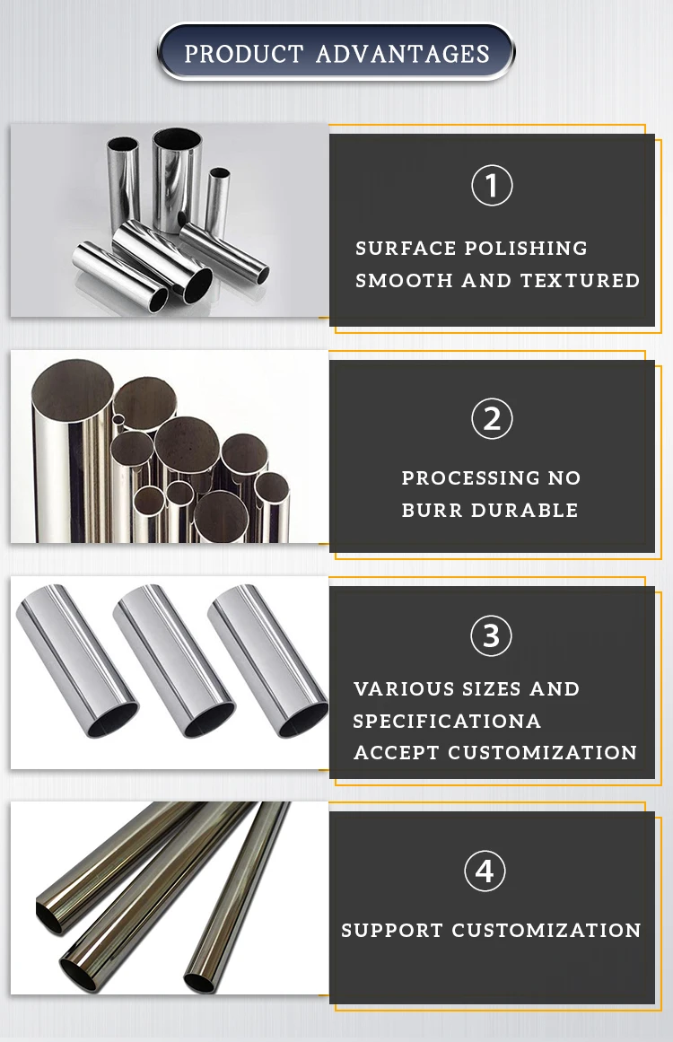 hot sale Aisi 201 430 304 316L Decorative Stainless Steel Pipes with good price