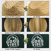 Conjunto de sombrero de paja de alta calidad.