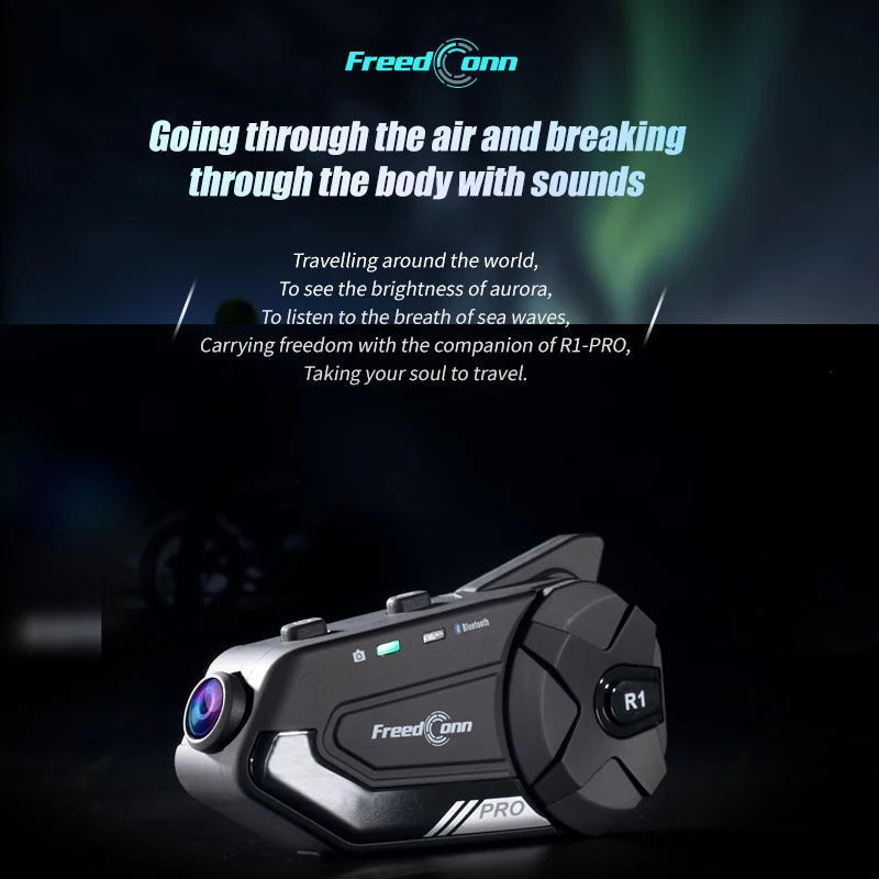 Freedconn R1 PRO - Ultimate 1080P Video Recorder for Motorcycles