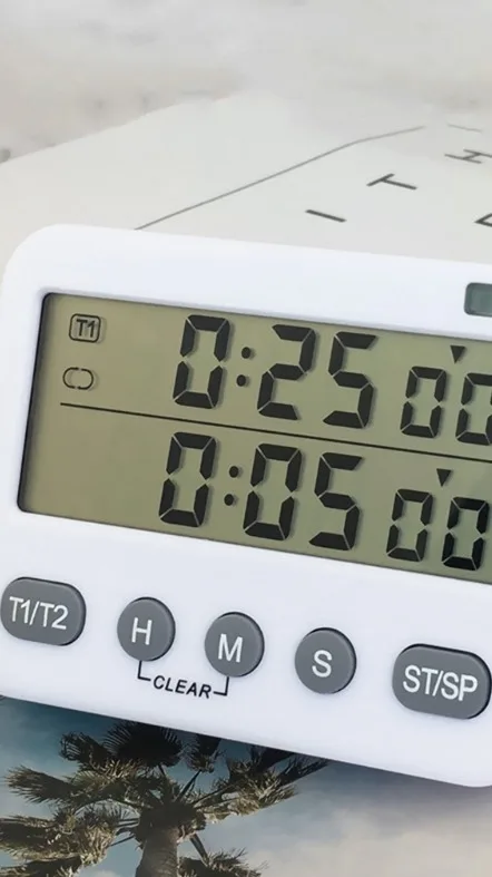 Digital Large Screen Kitchen Timer Square Cooking Count Up Countdown