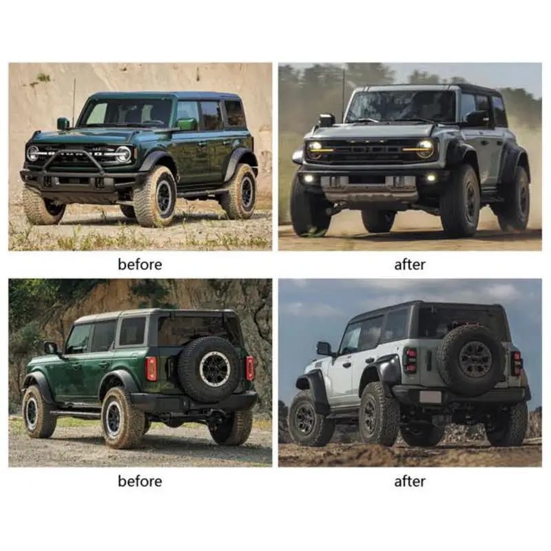 Convert Raptor Body Kit Rear Diffuser Hood for 2021 Ford Bronco Bumper ...