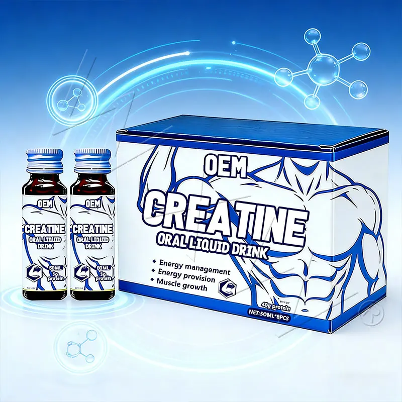 OEM Custom Creatine Monohydrate Liquid Drink Muscle Growth & Energy Recovery with BCAA and Herbal Supplements - Image 2